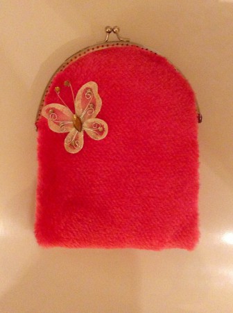 Bolsa cor de rosa com borboleta Cód. B10