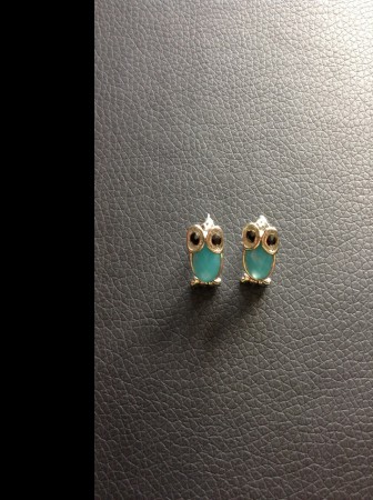 Brincos mochos azuis pequenos Cód. Br28
