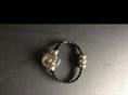 Pulseira em pele preta Cód. P10