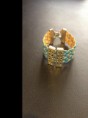 Pulseira em pele azul Cód. P18