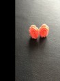 Brincos flor cor de rosa Cód. F33