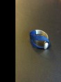 Pulseira em pele azul Cód. P25