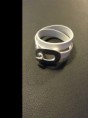 Pulseira em pele branca Cód. P26